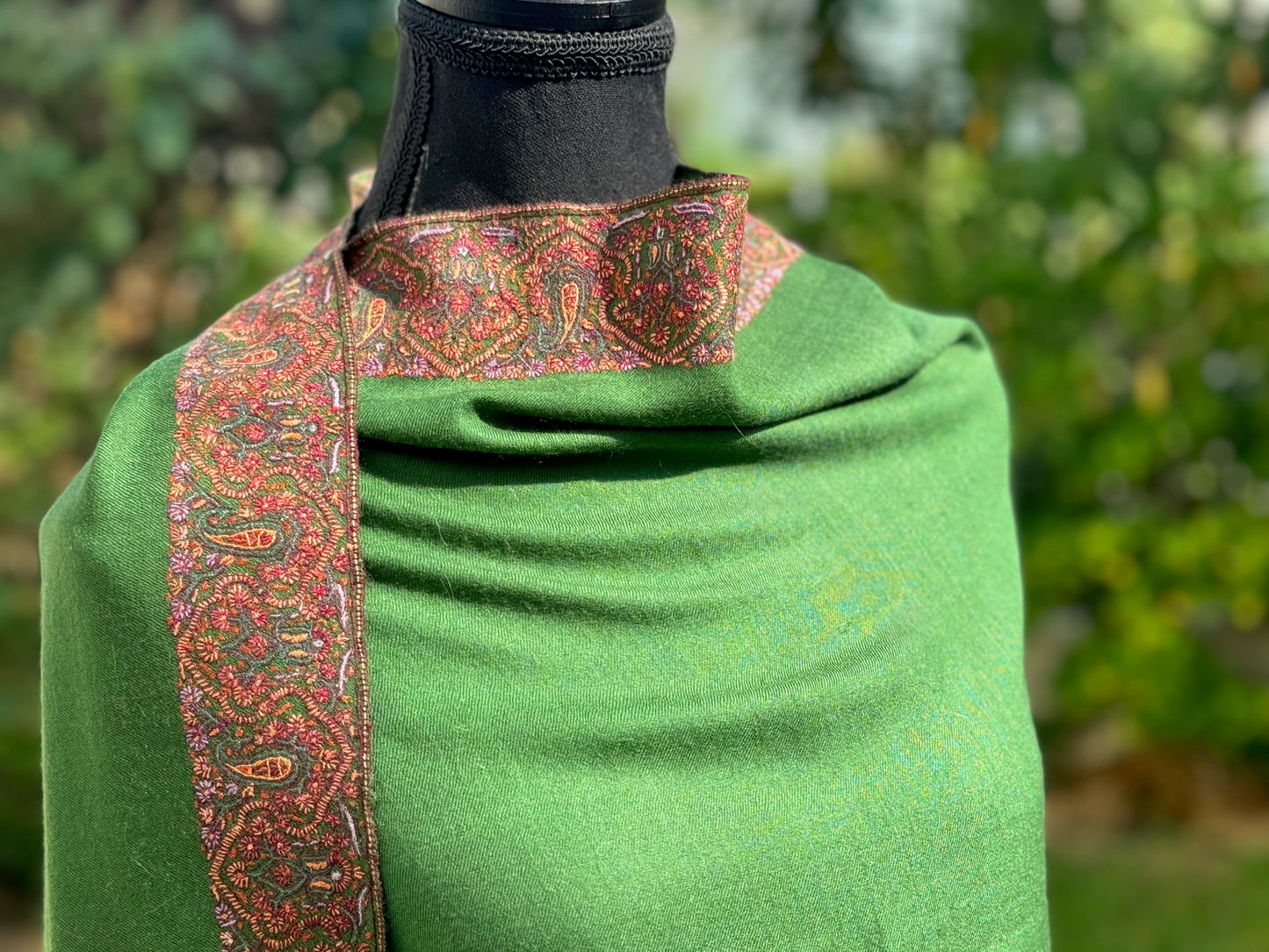Emerald Elegance Pashmina Shawl