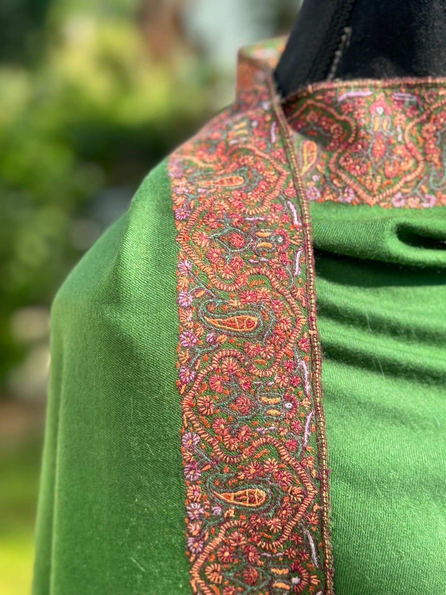 Emerald Elegance Pashmina Shawl