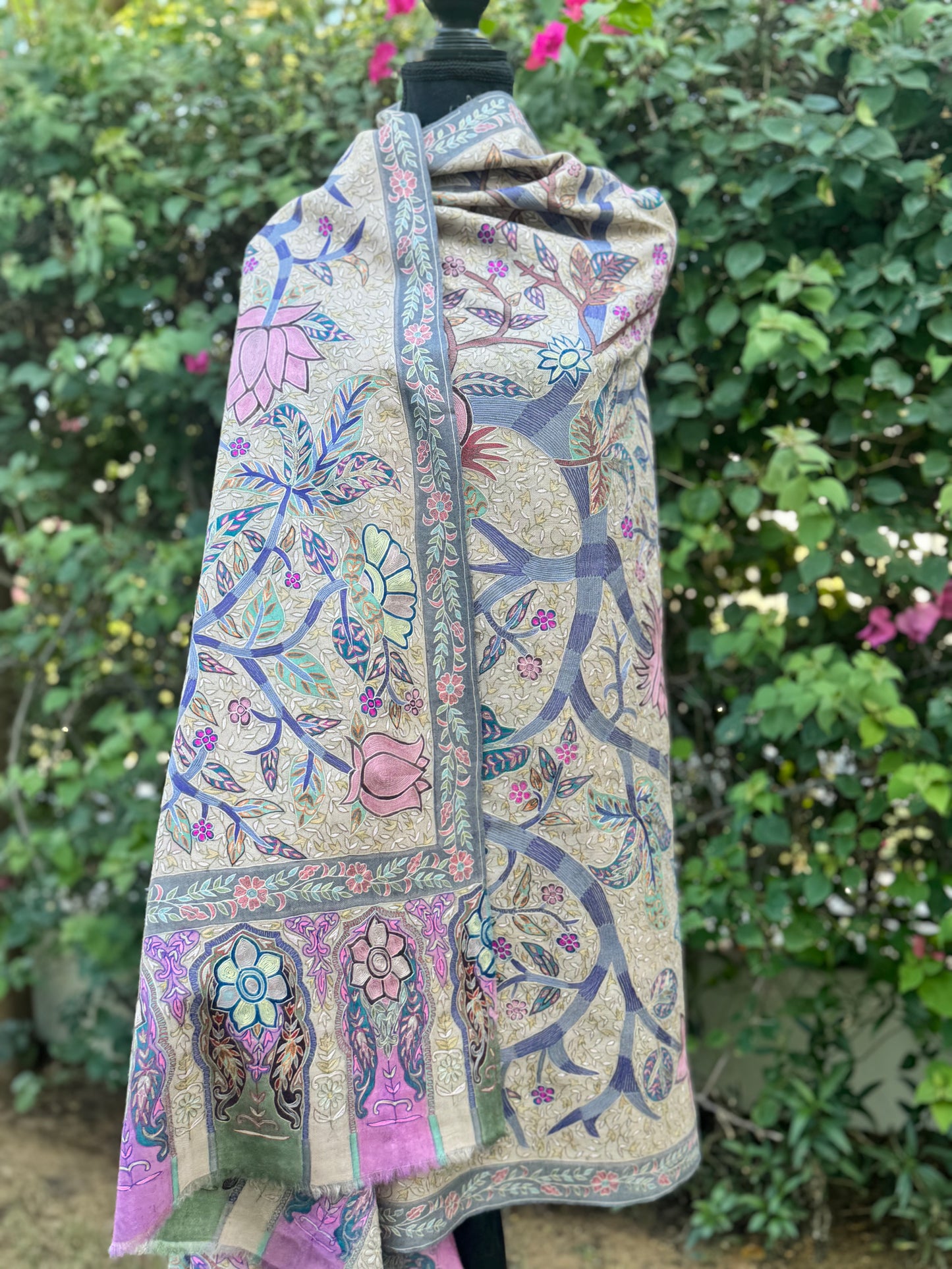 Canvas Bloom Pashmina
