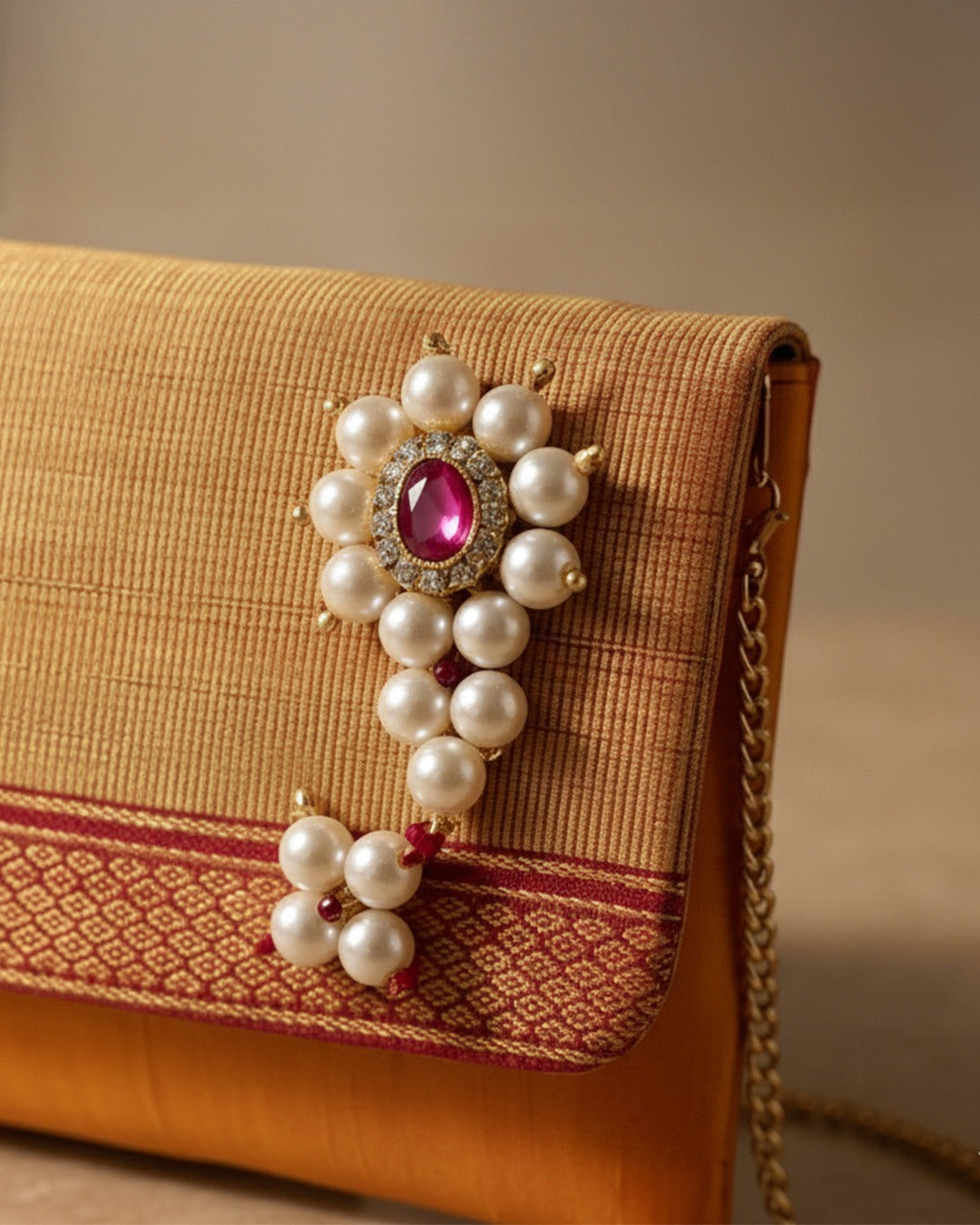 The Paithani Edit- Jewel Clutch