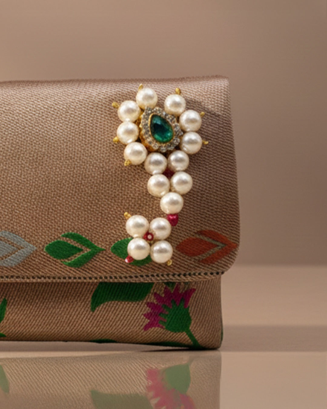 The Paithani Edit- Jewel Clutch