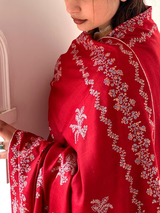 Laal Booti Pashmina
