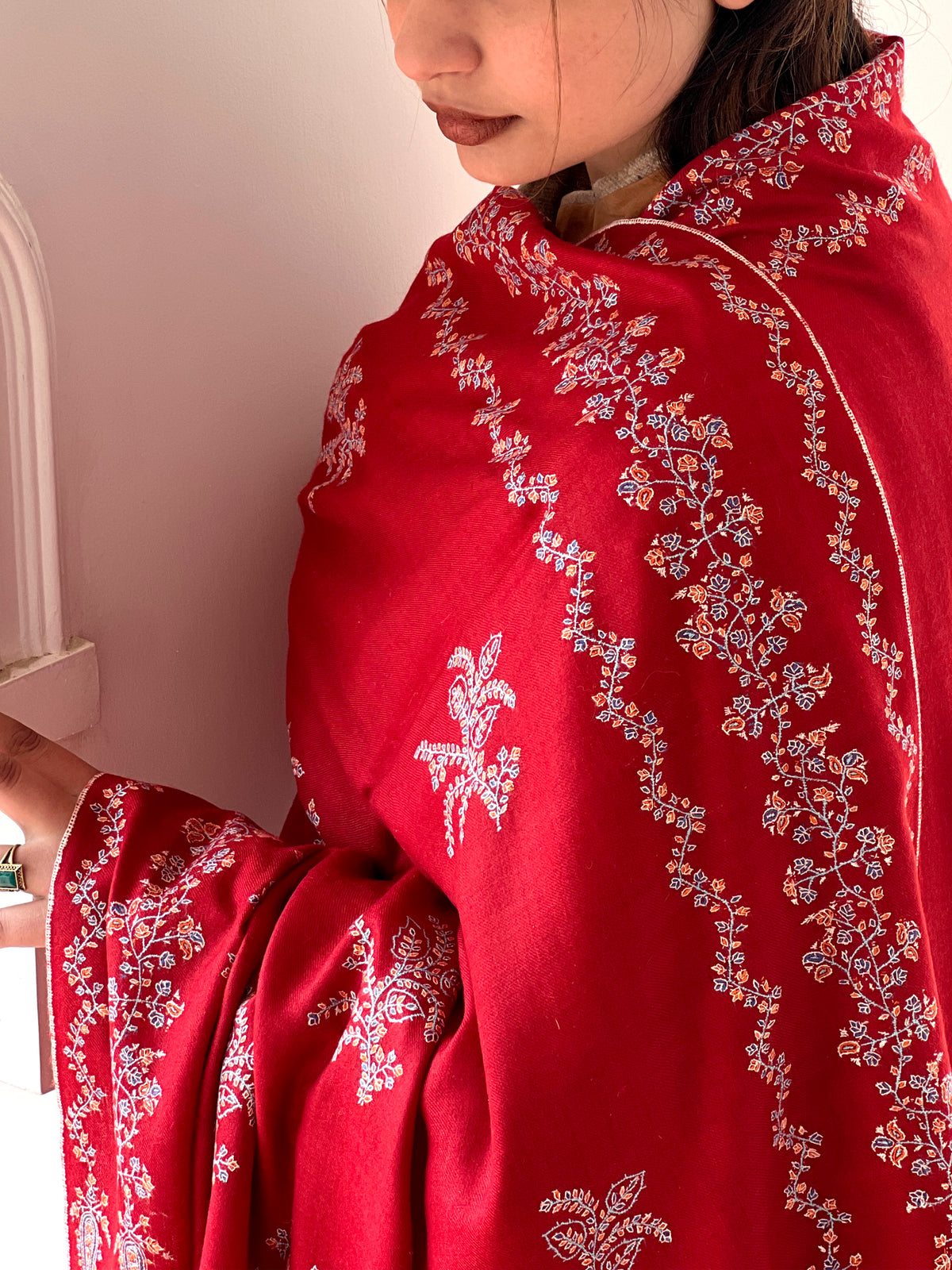 Laal Booti Pashmina