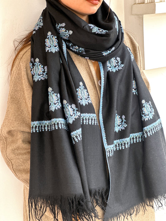 Black Booti Pashmina