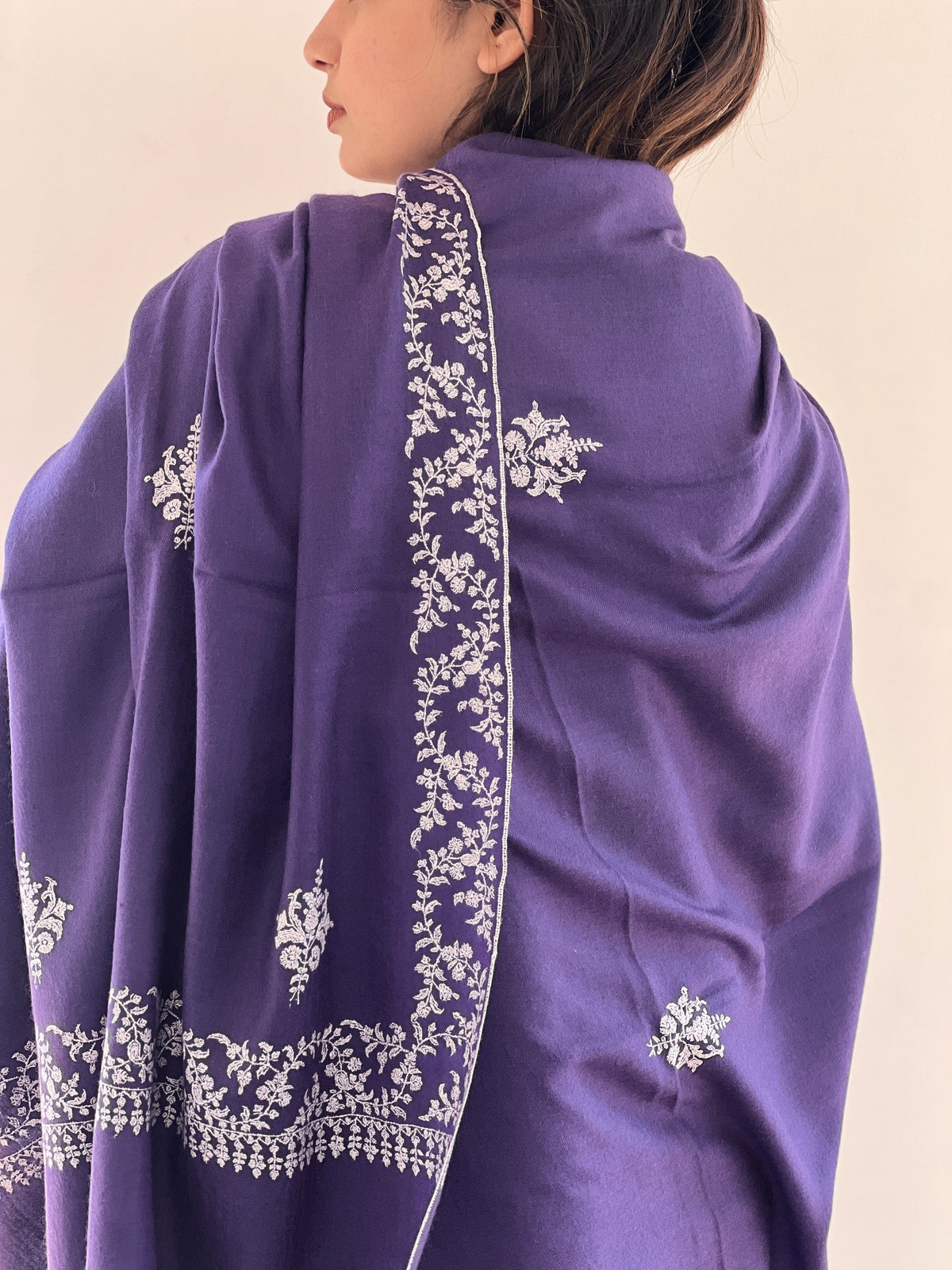 Purple Heritage Pashmina