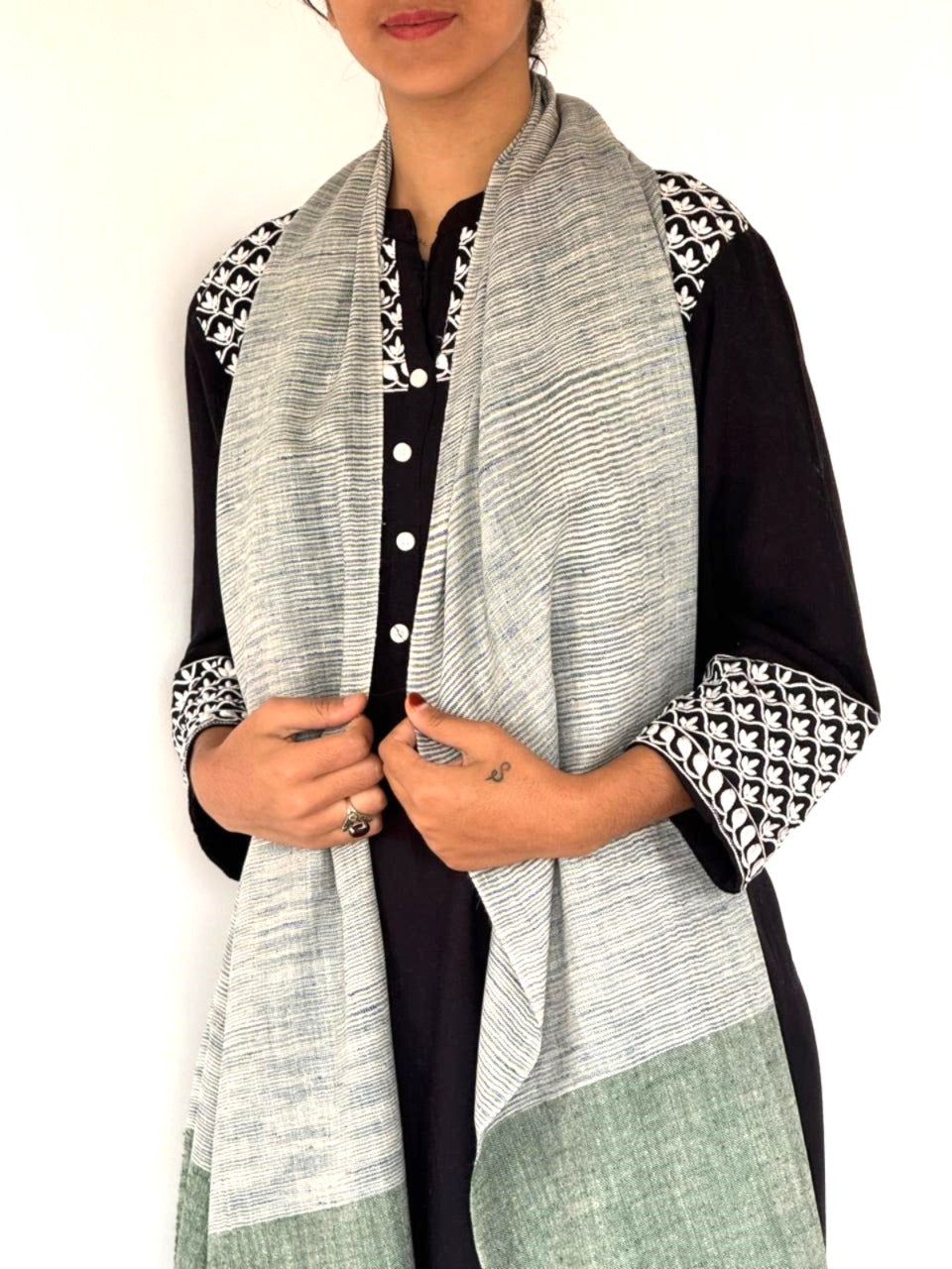 Green Weave Scarf