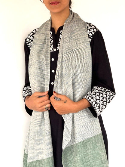 Green Weave Scarf