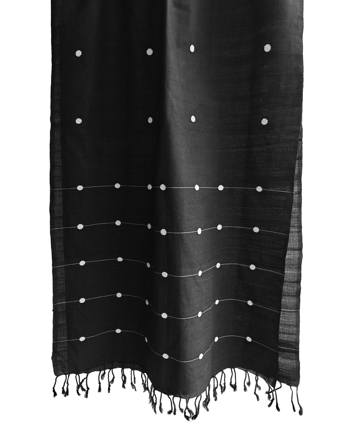 Onyx Black Kamakhya Cotton Scarf