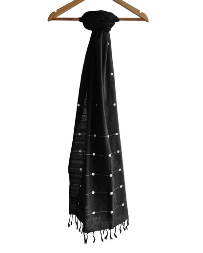 Onyx Black Kamakhya Cotton Scarf