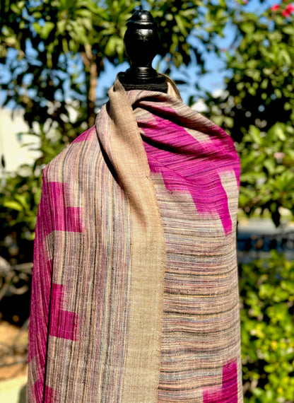 Ikat Pattern Pashmina Shawl