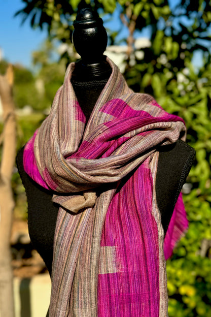 Ikat Pattern Pashmina Shawl