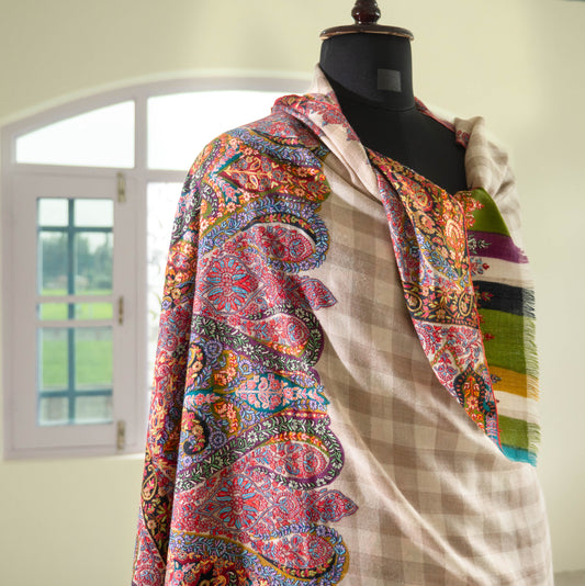 Checkered Charm Pashmina