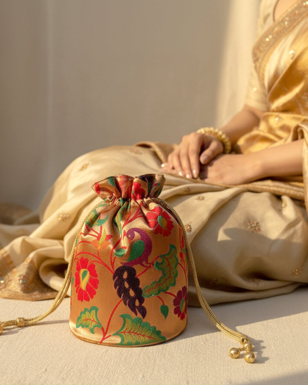 The Paithani Edit- Peacock Potli