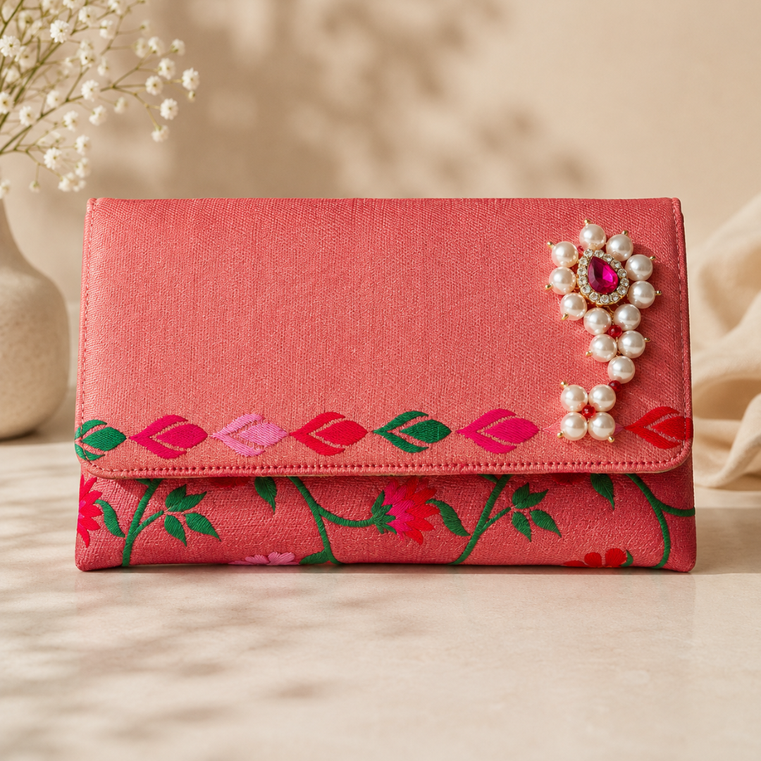 The Paithani Edit- Jewel Clutch