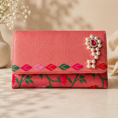 The Paithani Edit- Jewel Clutch