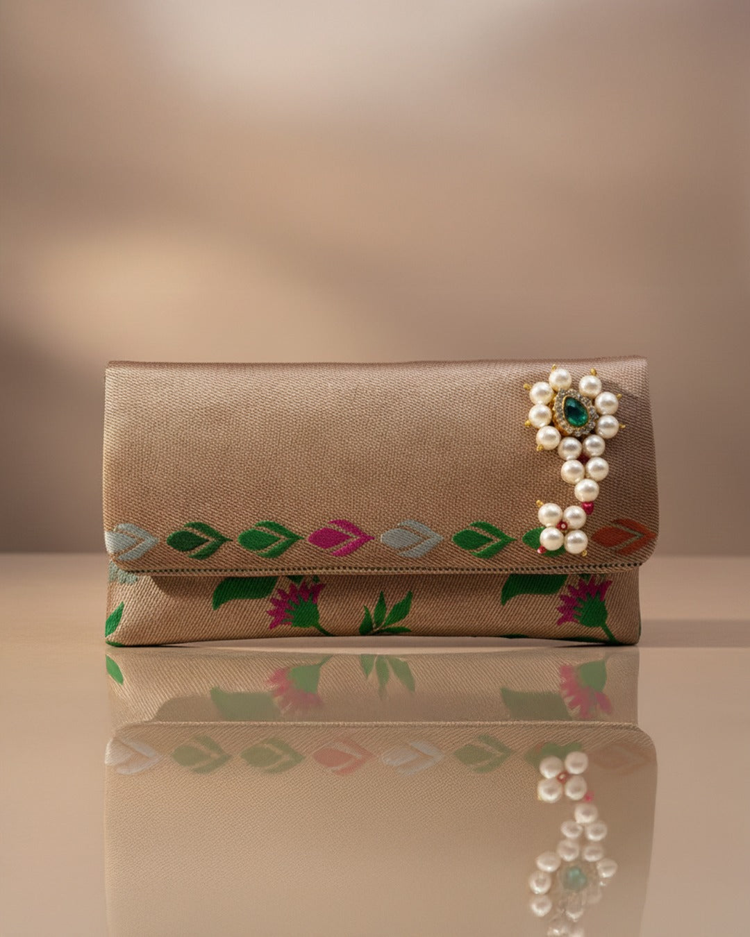 The Paithani Edit- Jewel Clutch