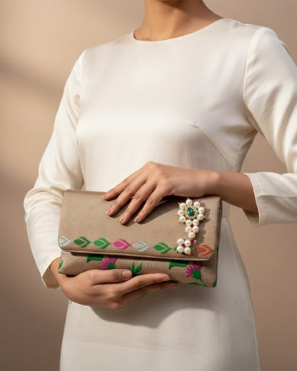 The Paithani Edit- Jewel Clutch