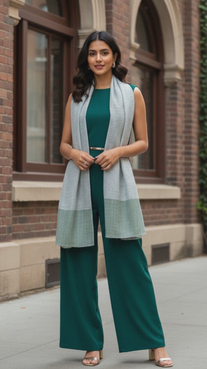 Green Weave Scarf